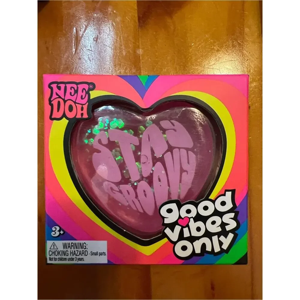 NeeDoh Good Vibes Heart Super Solid Squish - 1pc (Random) - NIB!